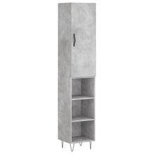 Hoge Kast 34,5X34X180 Cm Bewerkt Hout Betongrijs