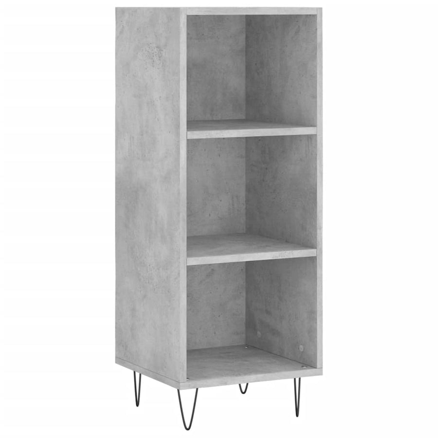 Hoge Kast 34,5X34X180 Cm Bewerkt Hout Betongrijs