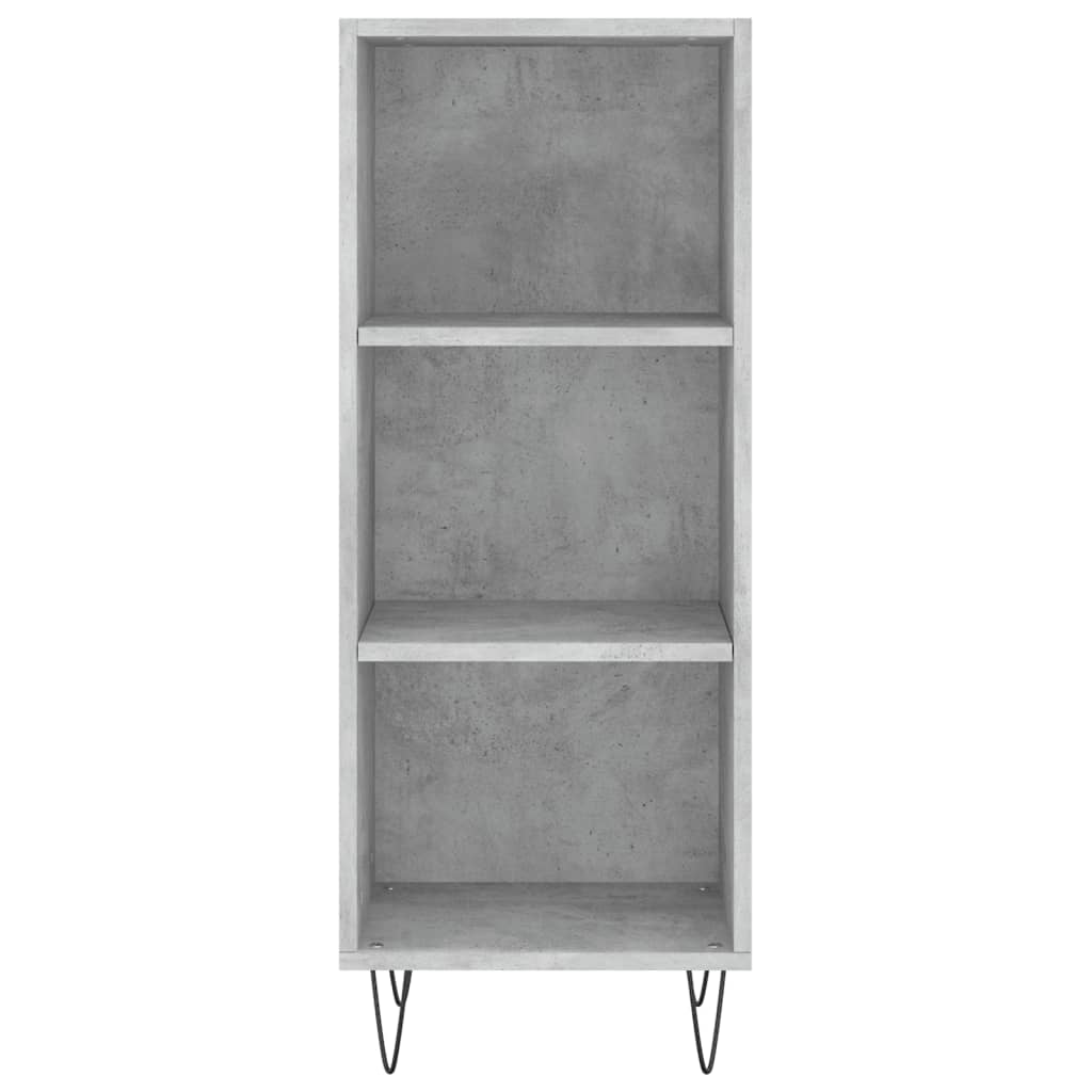 Hoge Kast 34,5X34X180 Cm Bewerkt Hout Betongrijs