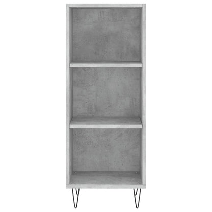 Hoge Kast 34,5X34X180 Cm Bewerkt Hout Betongrijs