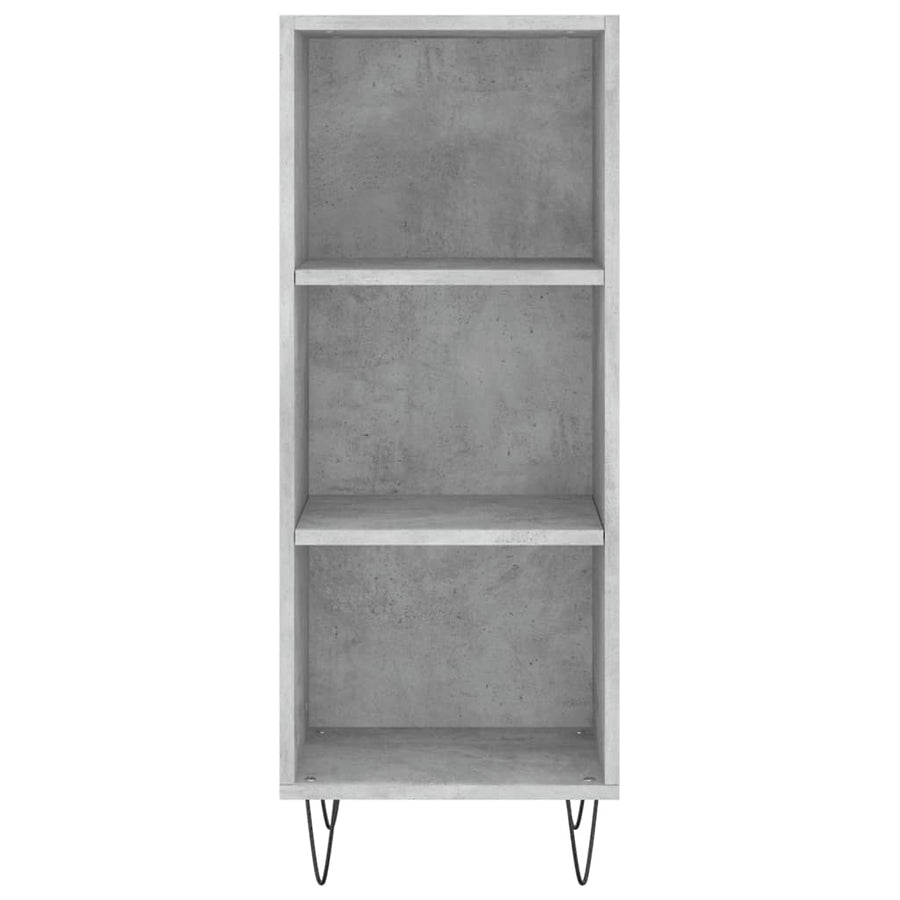 Hoge Kast 34,5X34X180 Cm Bewerkt Hout Betongrijs