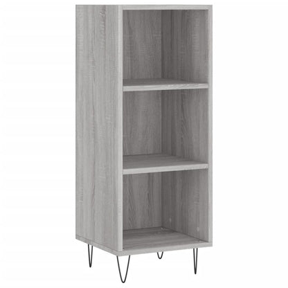 Hoge Kast 34,5X34X180 Cm Bewerkt Hout Eikenkleurig Grijs sonoma