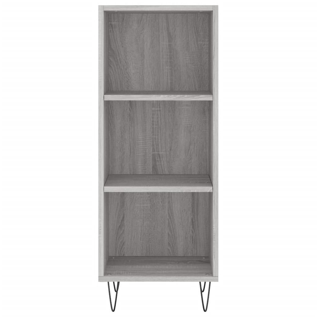 Hoge Kast 34,5X34X180 Cm Bewerkt Hout Eikenkleurig Grijs sonoma