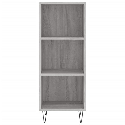 Hoge Kast 34,5X34X180 Cm Bewerkt Hout Eikenkleurig Grijs sonoma