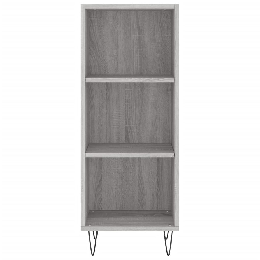 Hoge Kast 34,5X34X180 Cm Bewerkt Hout Eikenkleurig Grijs sonoma