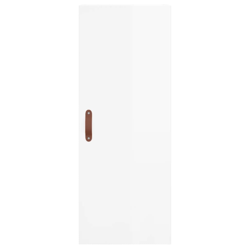 Hoge Kast 34,5X34X180 Cm Bewerkt Hout Hoogglans Wit