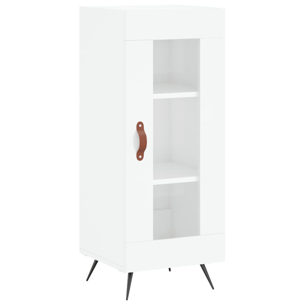 Hoge Kast 34,5X34X180 Cm Bewerkt Hout Hoogglans Wit