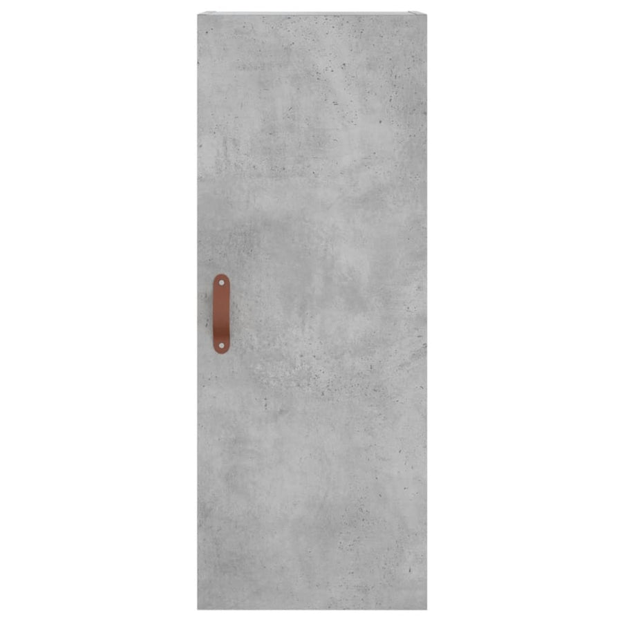 Hoge Kast 34,5X34X180 Cm Bewerkt Hout Betongrijs