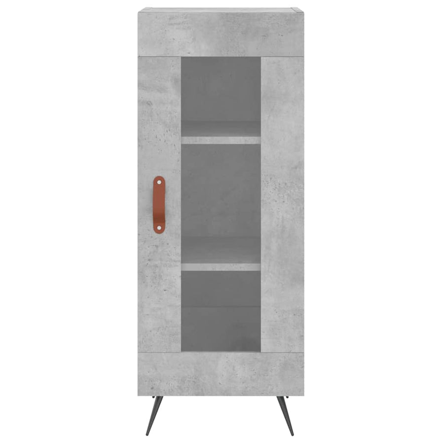 Hoge Kast 34,5X34X180 Cm Bewerkt Hout Betongrijs