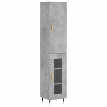 Hoge Kast 34,5X34X180 Cm Bewerkt Hout Betongrijs