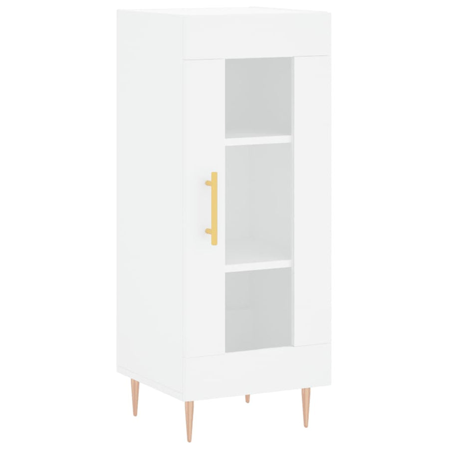 Hoge Kast 34,5X34X180 Cm Bewerkt Hout Wit