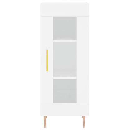 Hoge Kast 34,5X34X180 Cm Bewerkt Hout Wit