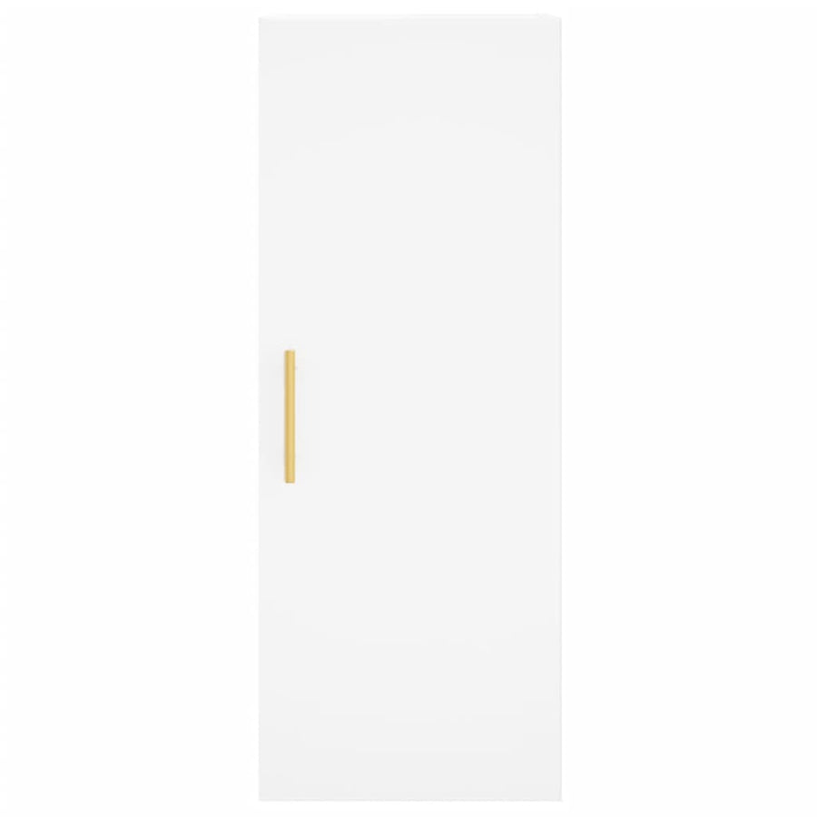 Hoge Kast 34,5X34X180 Cm Bewerkt Hout Wit