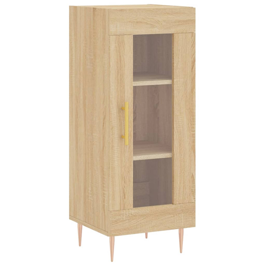 Hoge Kast 34,5X34X180 Cm Bewerkt Hout Kleurig Sonoma eiken