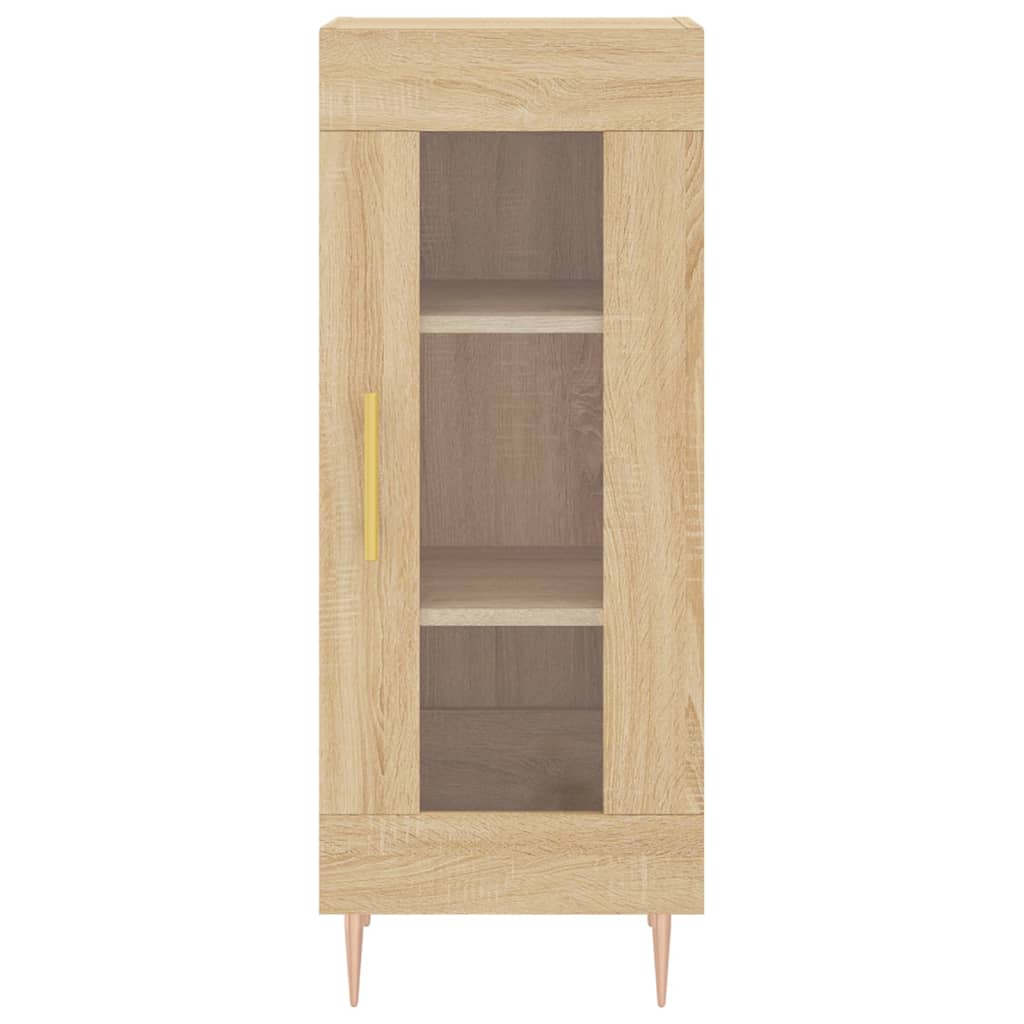 Hoge Kast 34,5X34X180 Cm Bewerkt Hout Kleurig Sonoma eiken