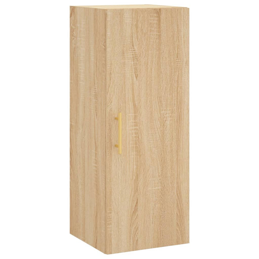 Hoge Kast 34,5X34X180 Cm Bewerkt Hout Kleurig Sonoma eiken