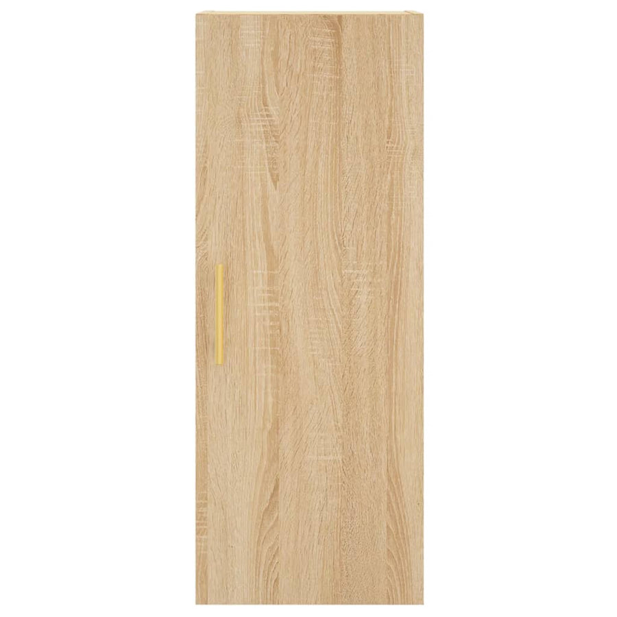 Hoge Kast 34,5X34X180 Cm Bewerkt Hout Kleurig Sonoma eiken