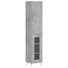 Hoge Kast 34,5X34X180 Cm Bewerkt Hout Betongrijs