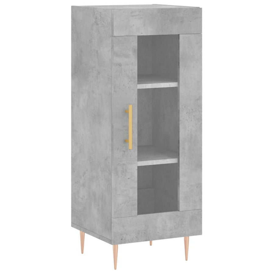 Hoge Kast 34,5X34X180 Cm Bewerkt Hout Betongrijs
