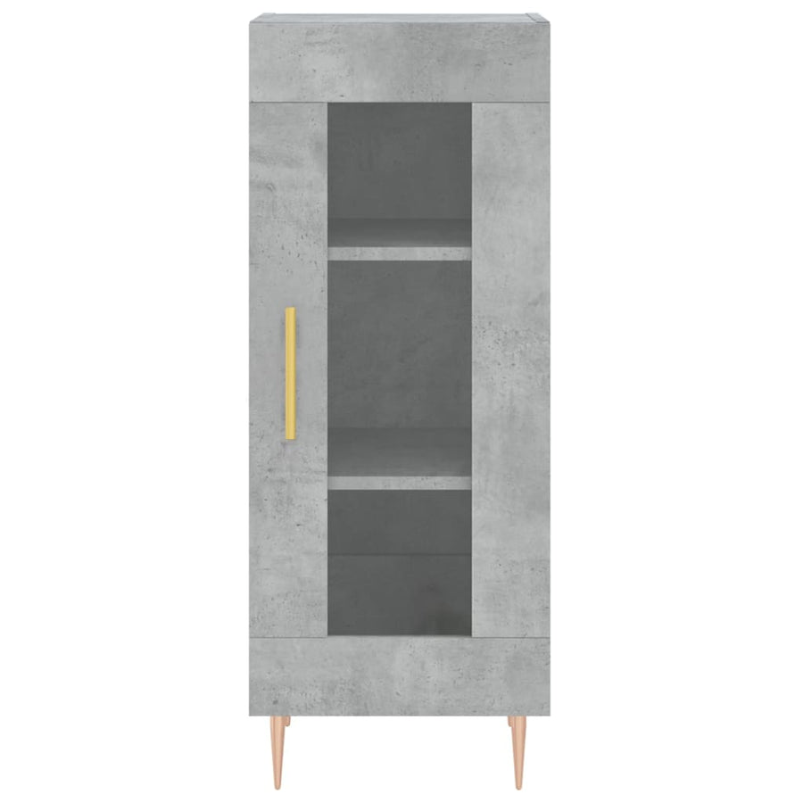Hoge Kast 34,5X34X180 Cm Bewerkt Hout Betongrijs