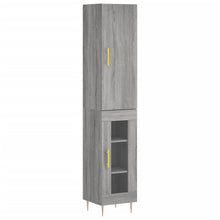 Hoge Kast 34,5X34X180 Cm Bewerkt Hout Grijs Sonoma Eikenkleurig