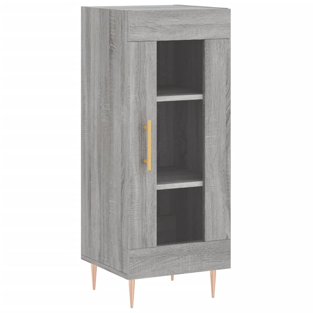Hoge Kast 34,5X34X180 Cm Bewerkt Hout Grijs Sonoma Eikenkleurig