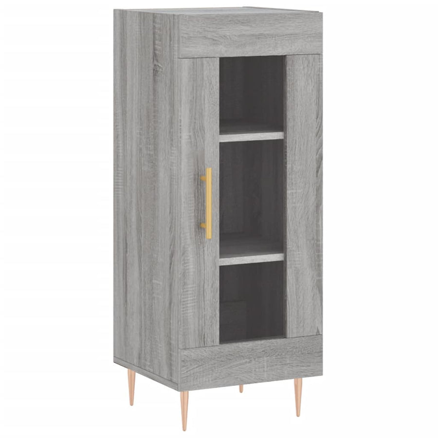 Hoge Kast 34,5X34X180 Cm Bewerkt Hout Grijs Sonoma Eikenkleurig