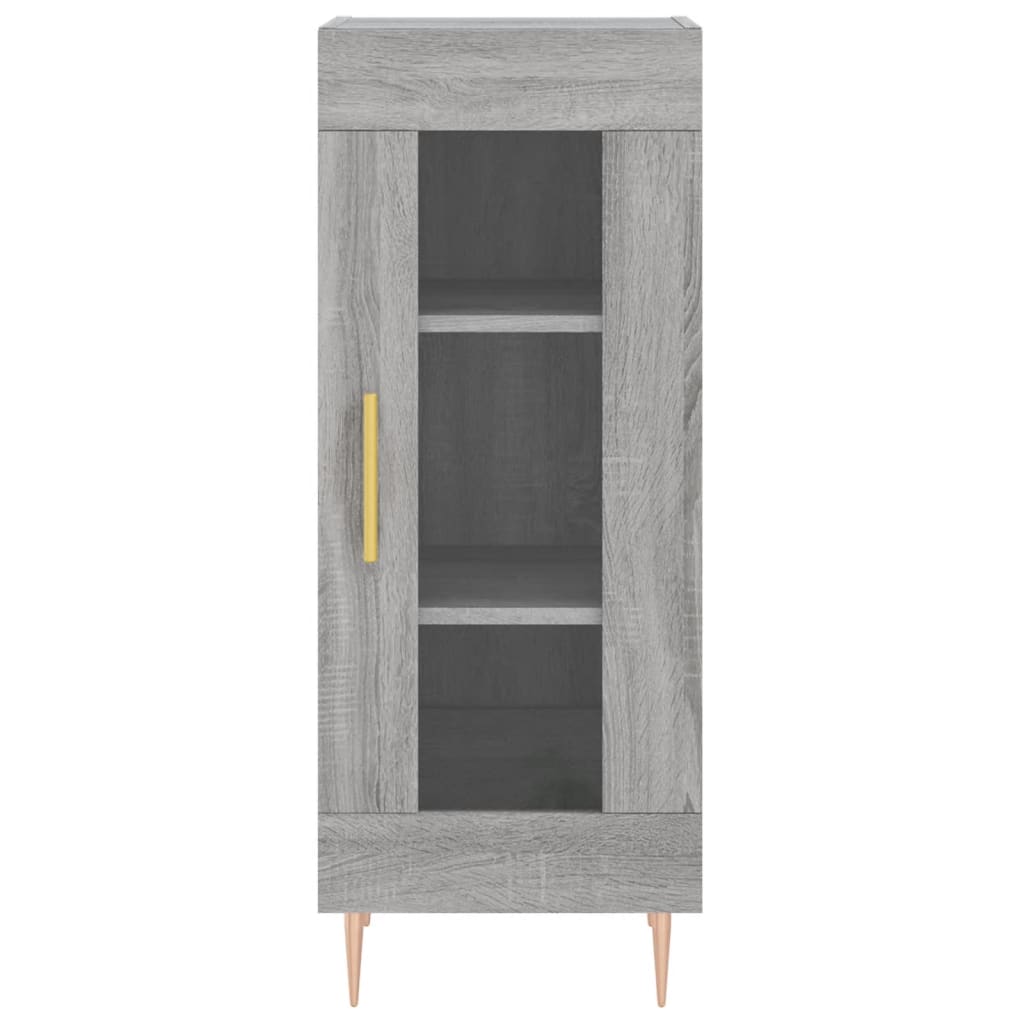 Hoge Kast 34,5X34X180 Cm Bewerkt Hout Grijs Sonoma Eikenkleurig