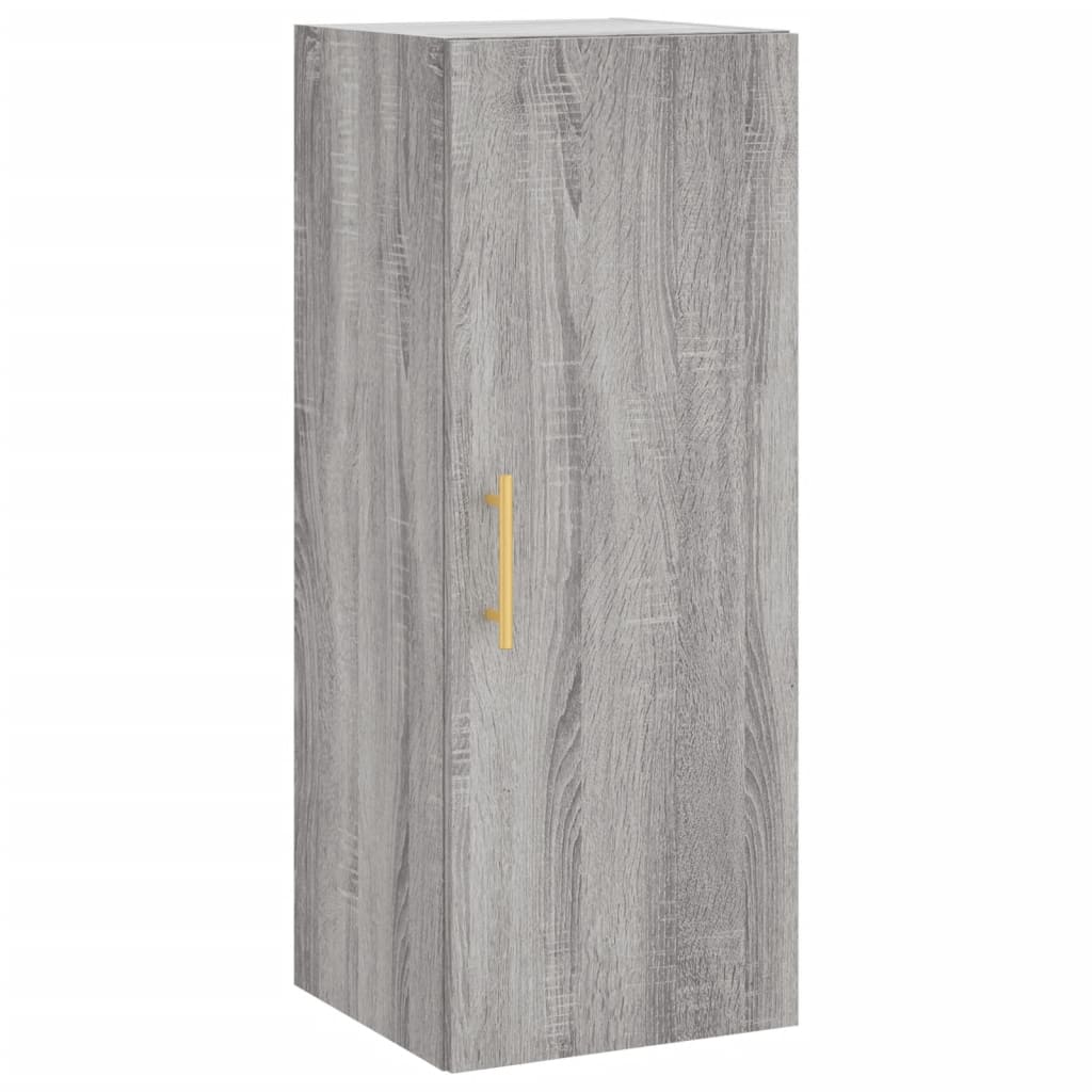 Hoge Kast 34,5X34X180 Cm Bewerkt Hout Grijs Sonoma Eikenkleurig