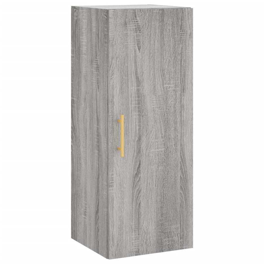Hoge Kast 34,5X34X180 Cm Bewerkt Hout Grijs Sonoma Eikenkleurig