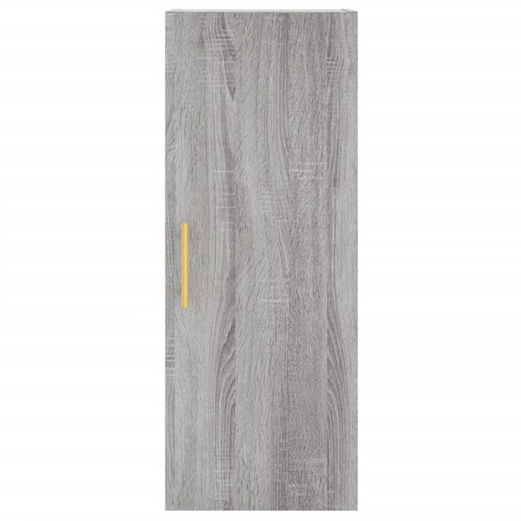 Hoge Kast 34,5X34X180 Cm Bewerkt Hout Grijs Sonoma Eikenkleurig