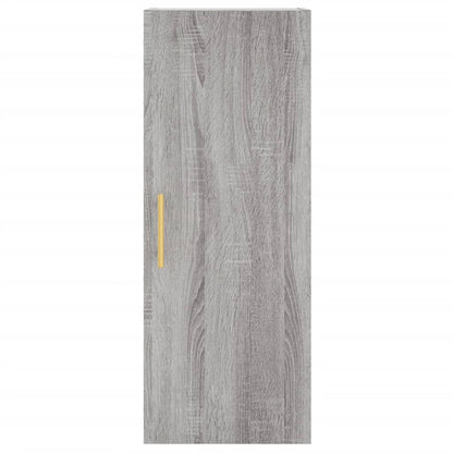 Hoge Kast 34,5X34X180 Cm Bewerkt Hout Grijs Sonoma Eikenkleurig