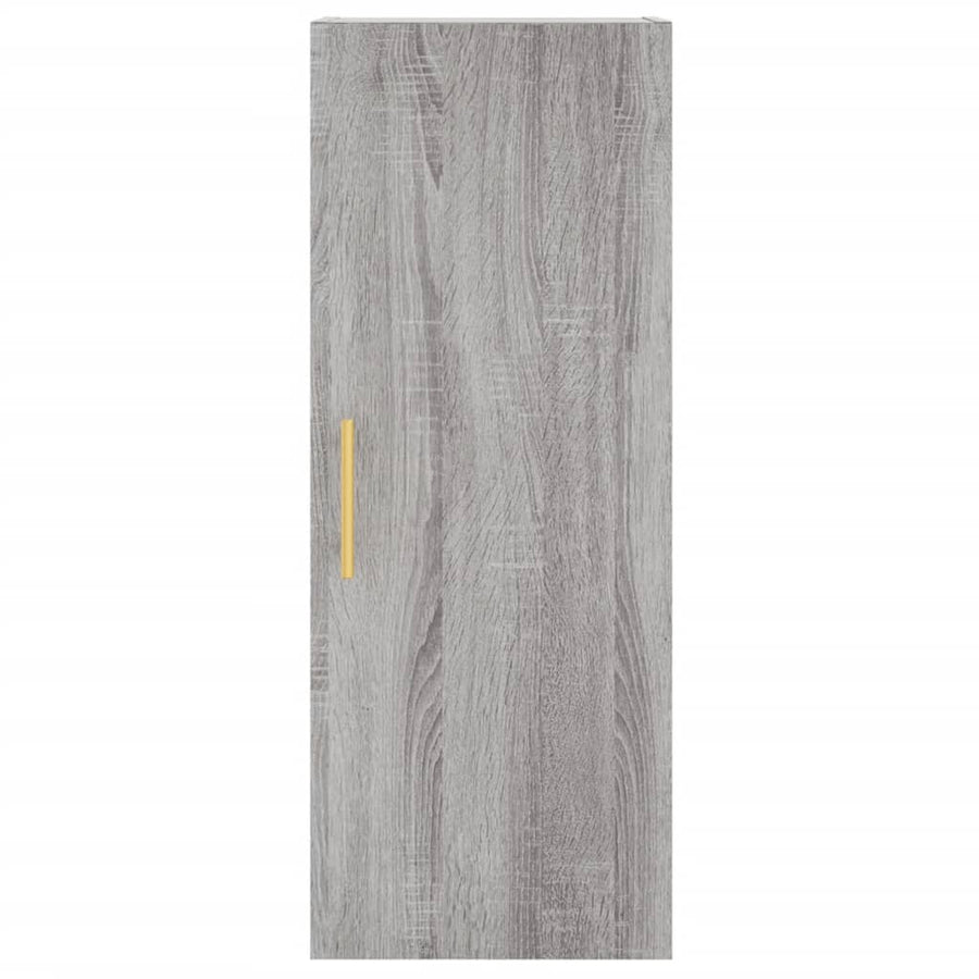 Hoge Kast 34,5X34X180 Cm Bewerkt Hout Grijs Sonoma Eikenkleurig