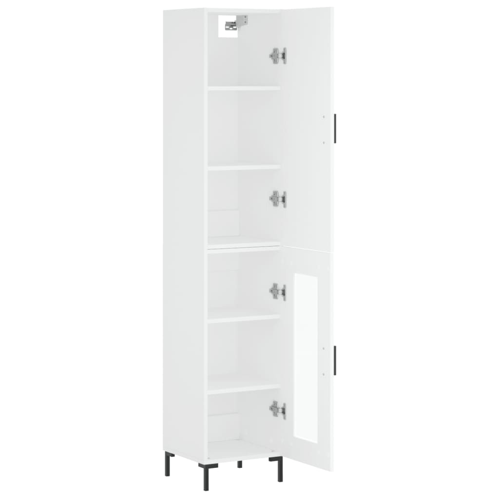 Hoge Kast 34,5X34X180 Cm Bewerkt Hout Wit