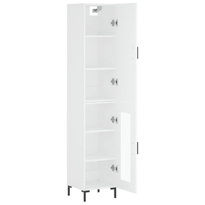 Hoge Kast 34,5X34X180 Cm Bewerkt Hout Wit
