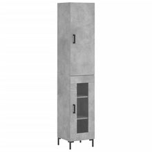 Hoge Kast 34,5X34X180 Cm Bewerkt Hout Betongrijs