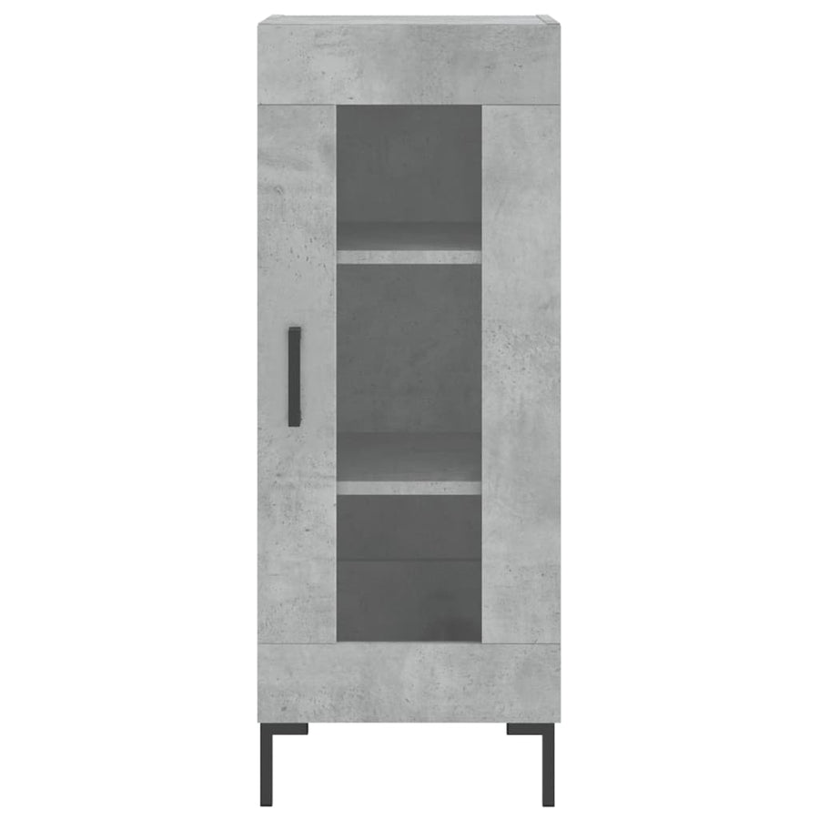 Hoge Kast 34,5X34X180 Cm Bewerkt Hout Betongrijs