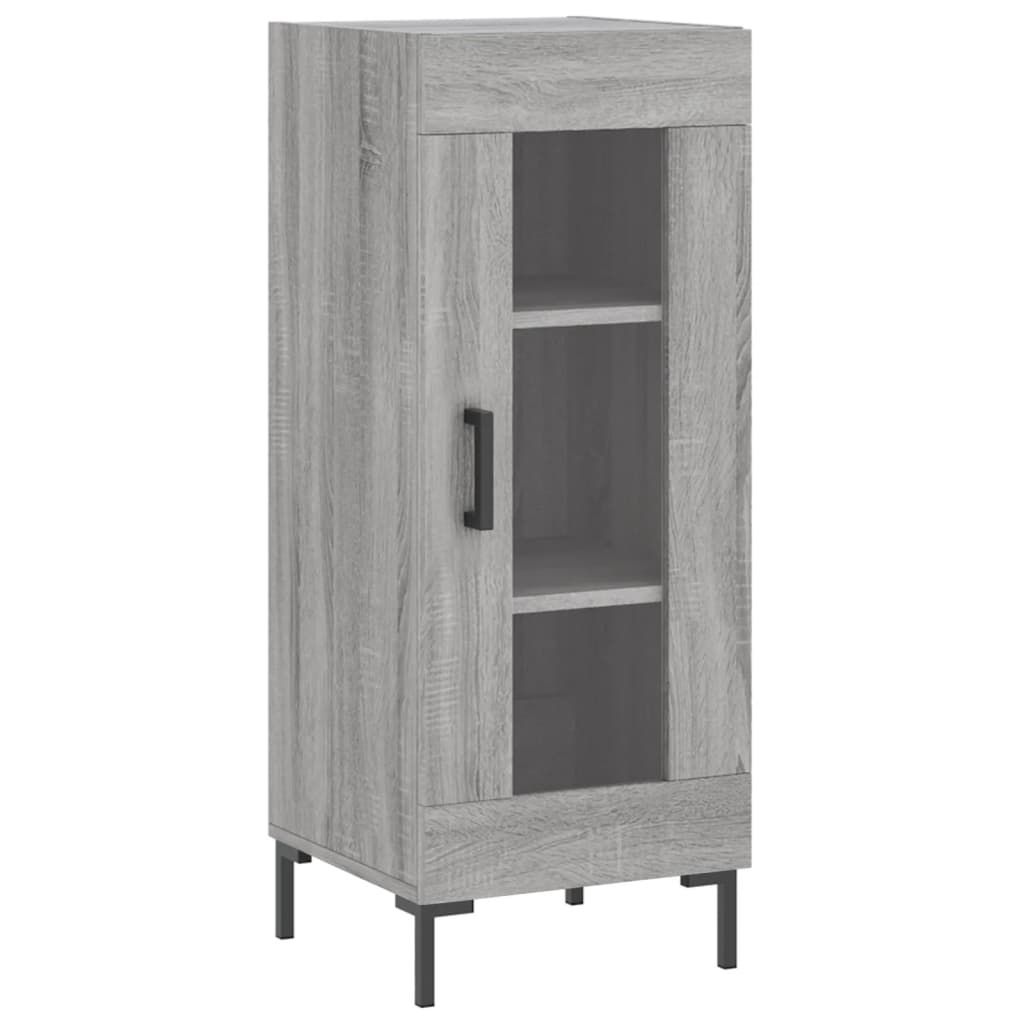 Hoge Kast 34,5X34X180 Cm Bewerkt Hout Grijs Sonoma Eikenkleurig
