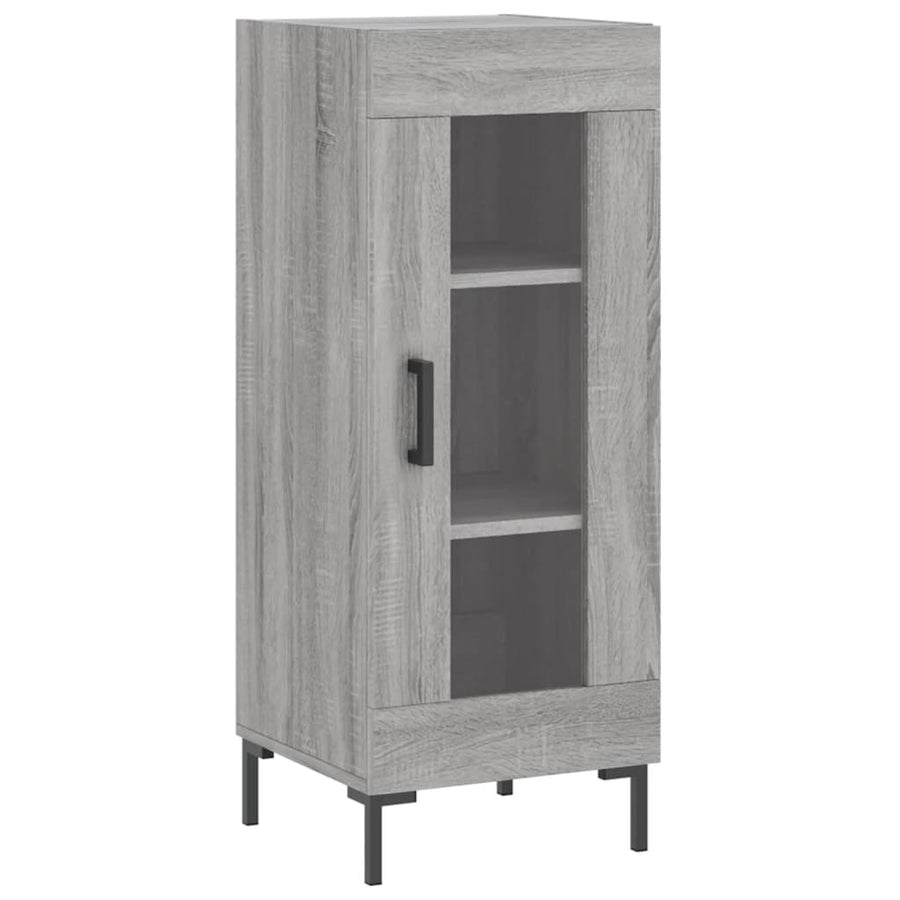Hoge Kast 34,5X34X180 Cm Bewerkt Hout Grijs Sonoma Eikenkleurig