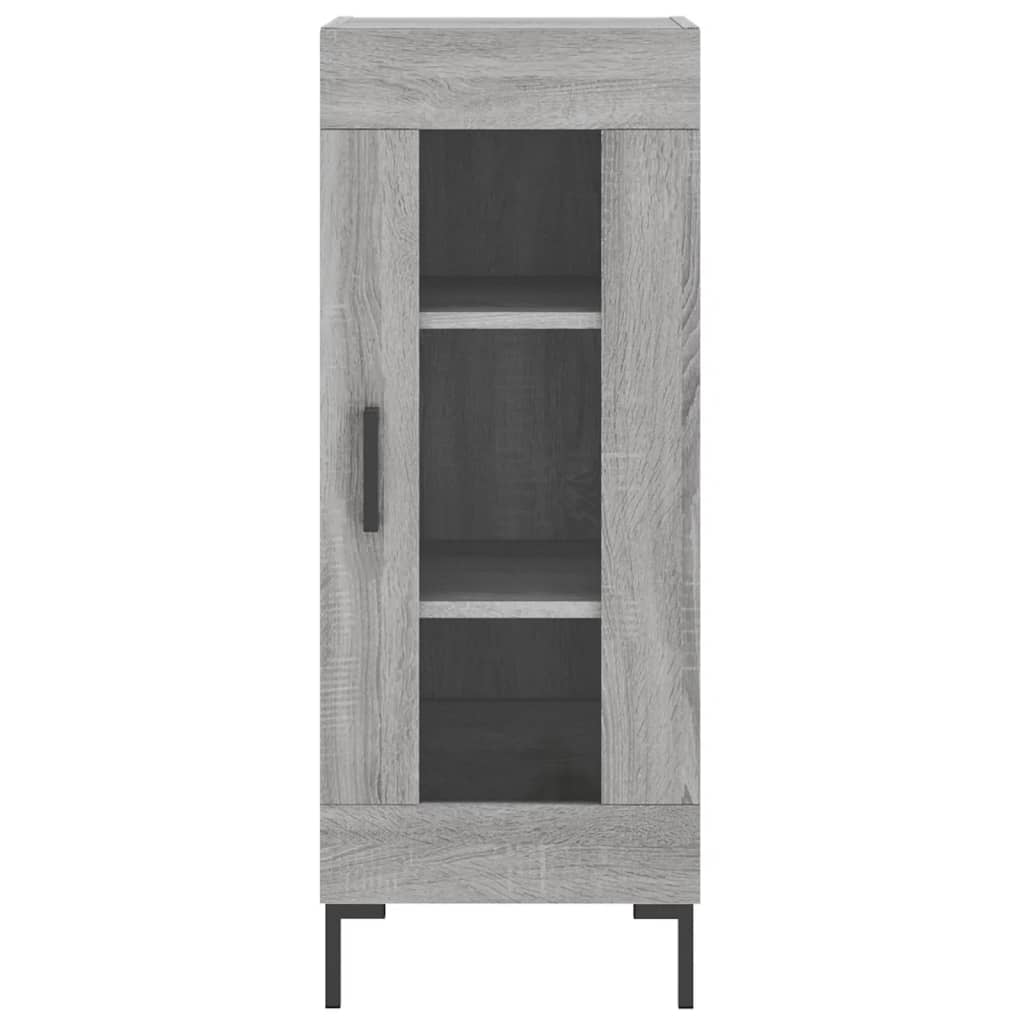Hoge Kast 34,5X34X180 Cm Bewerkt Hout Grijs Sonoma Eikenkleurig