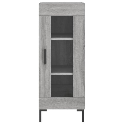 Hoge Kast 34,5X34X180 Cm Bewerkt Hout Grijs Sonoma Eikenkleurig
