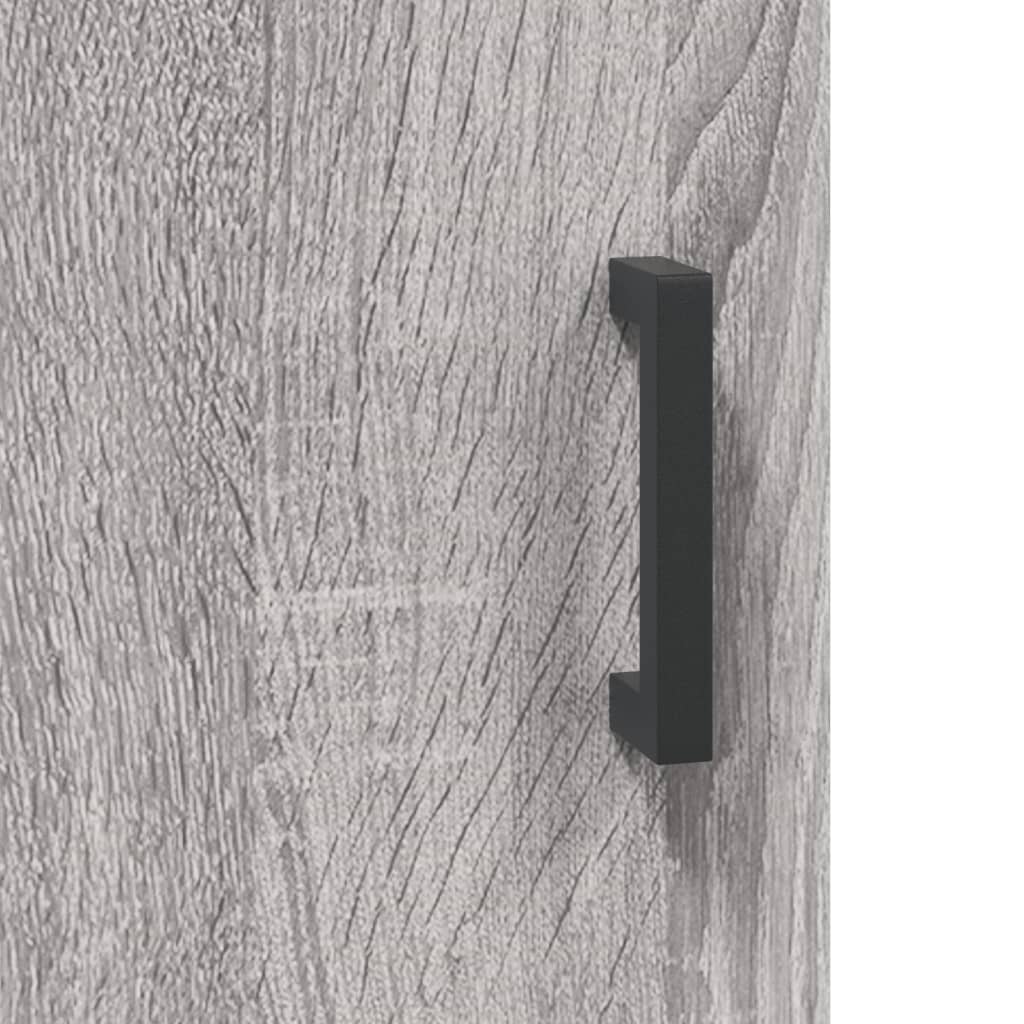 Hoge Kast 34,5X34X180 Cm Bewerkt Hout Grijs Sonoma Eikenkleurig