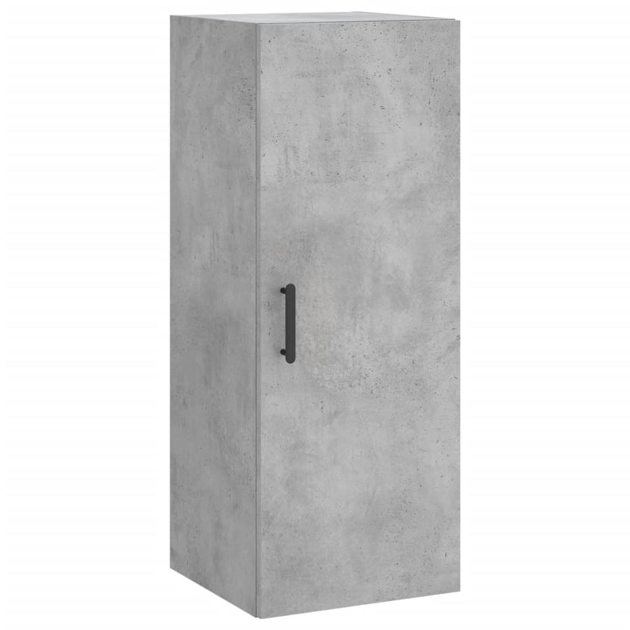 Hoge kast 34,5x34x180 cm bewerkt hout betongrijs