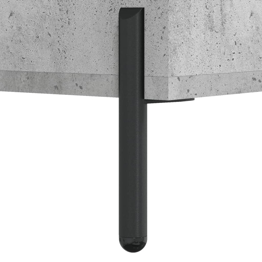 Hoge kast 34,5x34x180 cm bewerkt hout betongrijs