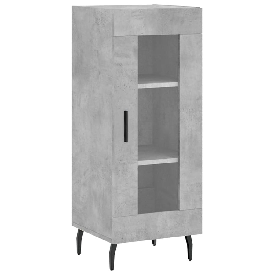 Hoge Kast 34,5X34X180 Cm Bewerkt Hout Betongrijs
