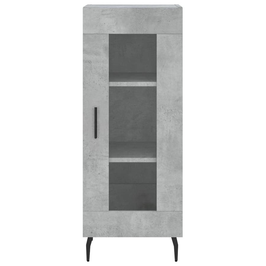 Hoge Kast 34,5X34X180 Cm Bewerkt Hout Betongrijs