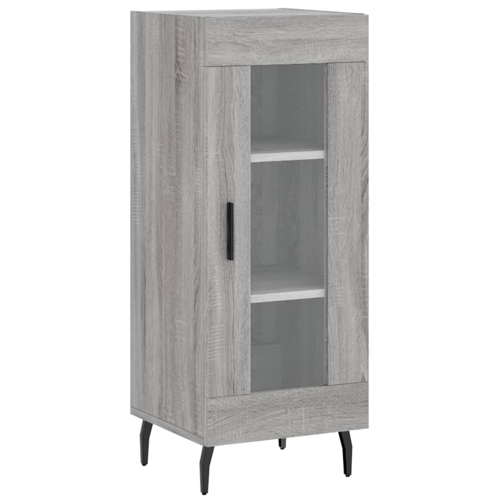 Hoge Kast 34,5X34X180 Cm Bewerkt Hout Grijs Sonoma Eikenkleurig