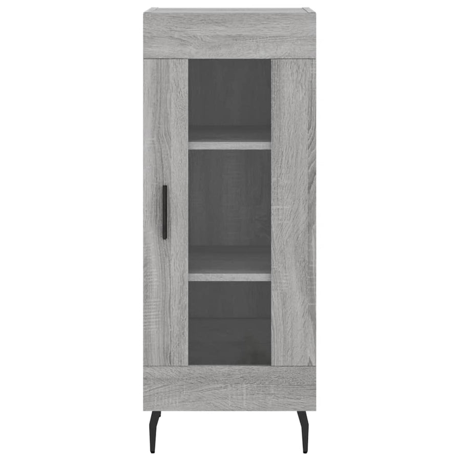 Hoge Kast 34,5X34X180 Cm Bewerkt Hout Grijs Sonoma Eikenkleurig