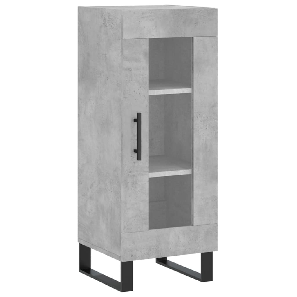 Hoge Kast 34,5X34X180 Cm Bewerkt Hout Betongrijs