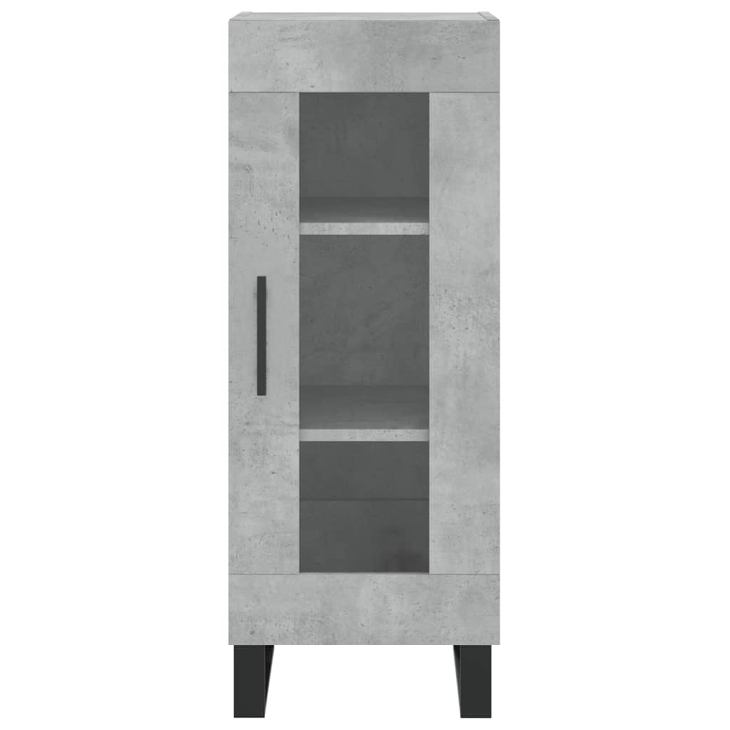 Hoge Kast 34,5X34X180 Cm Bewerkt Hout Betongrijs